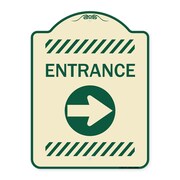 SIGNMISSION Flex Post Entrance with Right Arrow Decal for Flex Paddle Aluminum Sign, 18" L, 24" H, TG-1824-23959 A-DES-TG-1824-23959